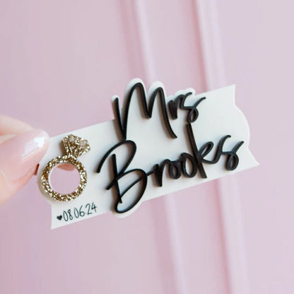 Wedding day gift future Mrs gift, future Mrs cup name plate