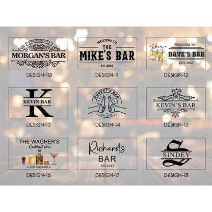 Personalized Bar Mat,Custom Bar Runner,Home Bar Pub Accessories Art