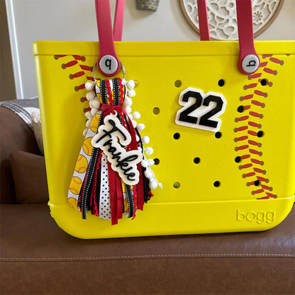Softball  Baseball bag tag, bag charm