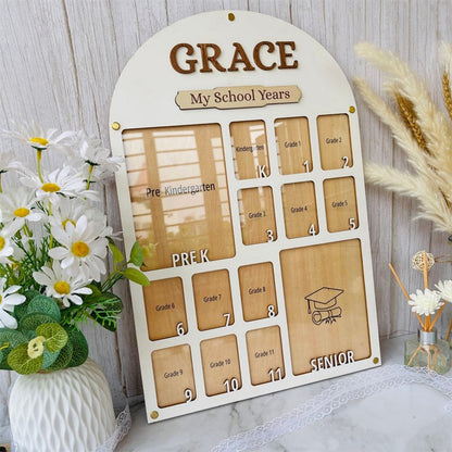 School Years Photo Frame, Pre K to Graduation School Picture Frame