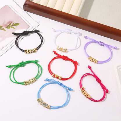 Gold Plated 3D Bubble Name Bracelet