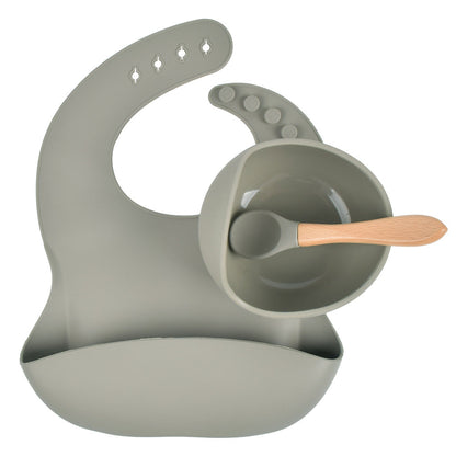 Personalised Engraved Silicone Bib, Suction Bowl, Spoon Feeding Set, Eco Friendly, Gift, New Baby
