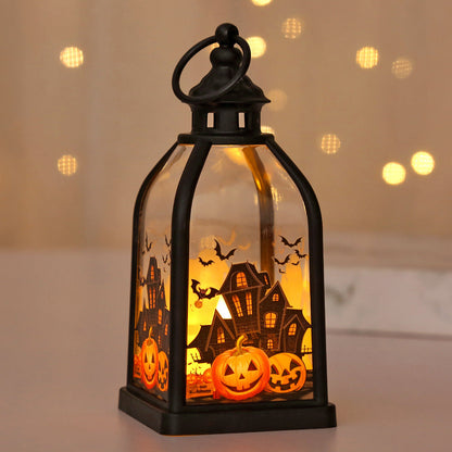 Spooky Halloween Snow Globe Lantern - Hanging LED Decor with Floating Ghosts