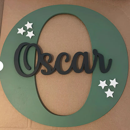 Personalised Jungle name sign. Bedroom door name sign