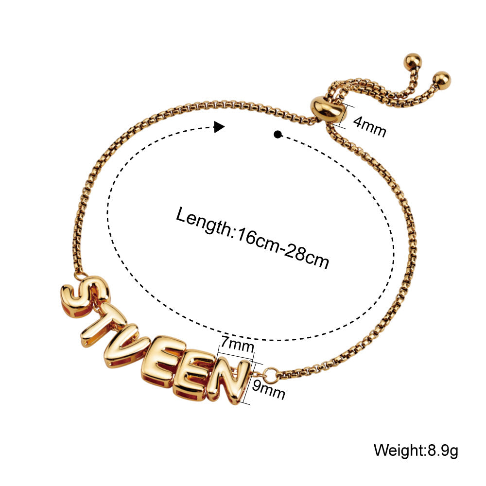 Bubble Name Bracelets, Personalized Name Bracelets