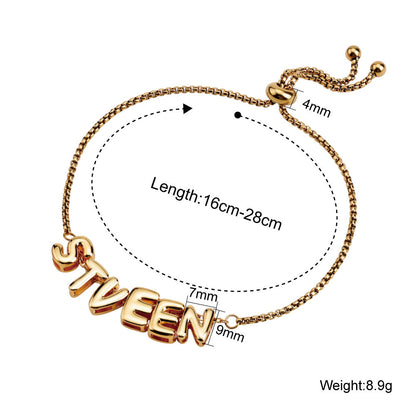 Bubble Name Bracelets, Personalized Name Bracelets