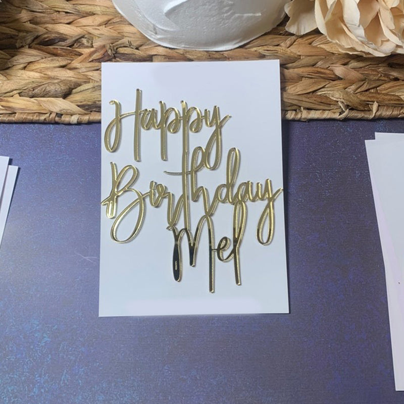 Multi Line Cake Charm, Happy Birthday to You, Birthday Party Decor