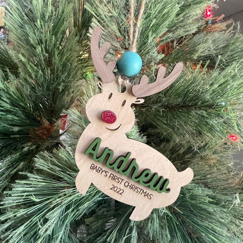 Baby’s First Christmas Ornament 2023|Reindeer Ornament