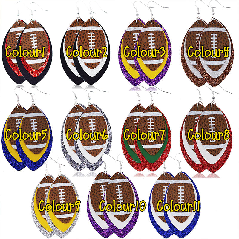 Football earrings, custom football earrings