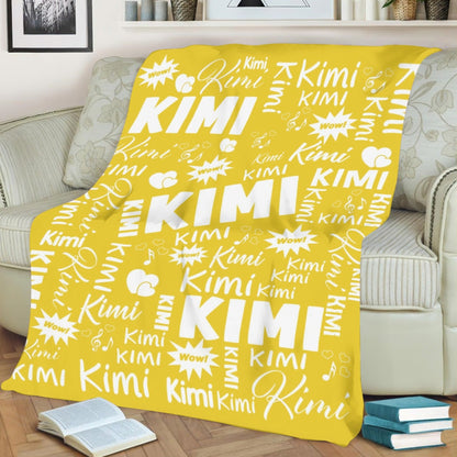 Customized Name Throw Blanket, Personalized Soft Flannel Fleece