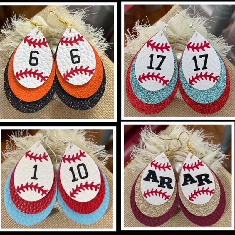 Custom baseball earrings, baseball gift, Game day earrings
