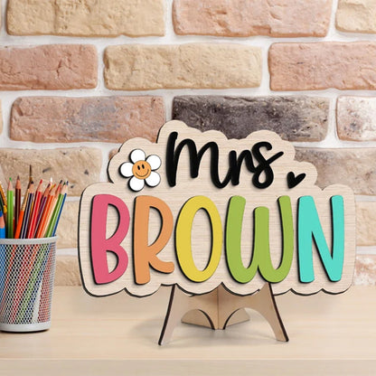 Personalized Teacher Name Sign, Teacher Appreciation Gifts, Custom Teacher Desk Sign