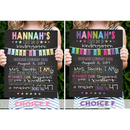 First Day of School Sign - Last Day of School Sign - Back To School Chalkboard