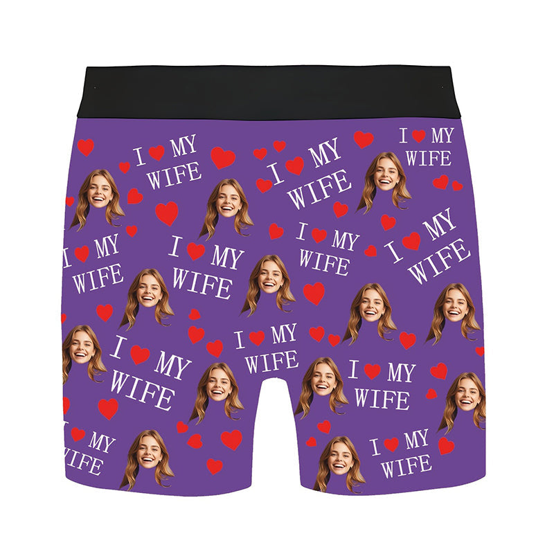 Customized Boxers with Images, Personalized Face Photo Boxers
