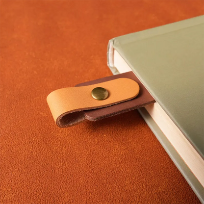 Personalized Leather Bookmark: Custom Engraved Full-Grain Italian Leather
