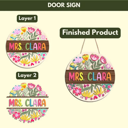 Custom 3D Teacher Door Hanger, Gift For Teacher