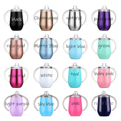 Personalised Sippy Cup, Stainless Steel Kids Cup, Baby Training Cup