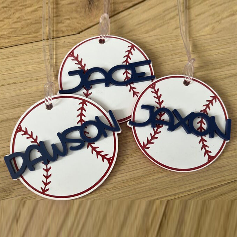 Personalized Name Tag Personalized Baseball Swimming Lacrosse Volleyball Hockey Soccer Dance Cheer Pom Tennis Football Hockey Track Pickleball Basketball Bag Tag