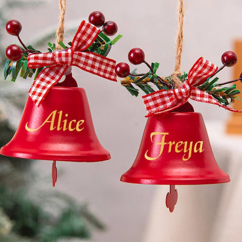 Personalized Christmas Jingle Bell, Custom Christmas Bell, Bell Ornament