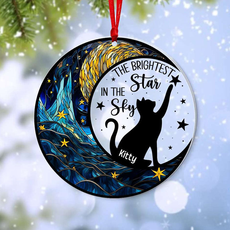 Personalized Suncatcher Ornaments, Christmas Gifts And Tree Decor For Cat Lovers