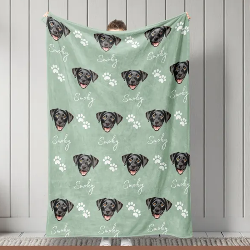 Custom Pet Blanket Using Pet Photo + Name Custom Dog Blanket Personalized Dog Blankets