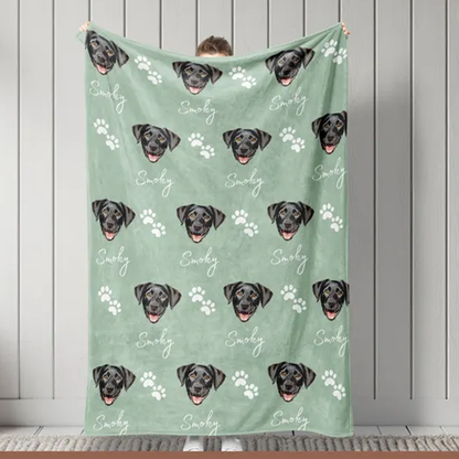 Custom Pet Blanket Using Pet Photo + Name Custom Dog Blanket Personalized Dog Blankets