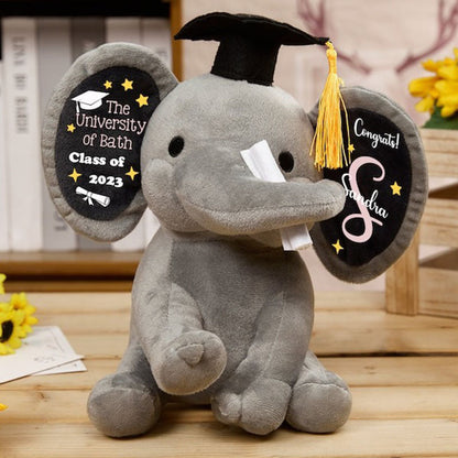 Personalized Graduation Gift Preschool graduation Stuffed Animal Elephant