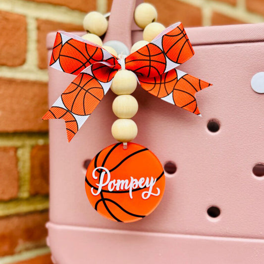 Basketball Baseball Softbal Bag Charm, ANY SPORT CHARM