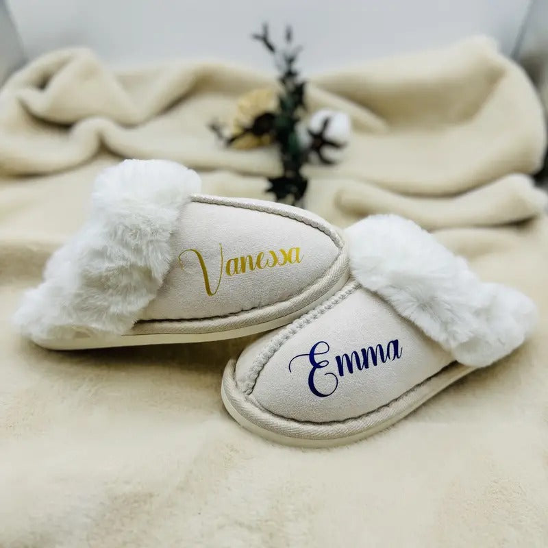 Personalized Plush Slippers for Women