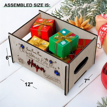 Personalized Christmas Eve Box, Wooden Christmas Box