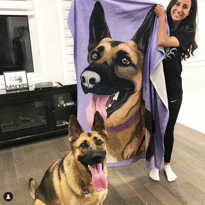 Pet Memorial Gifts Custom Printed Blanket-Photo Blanket Dog Blanket