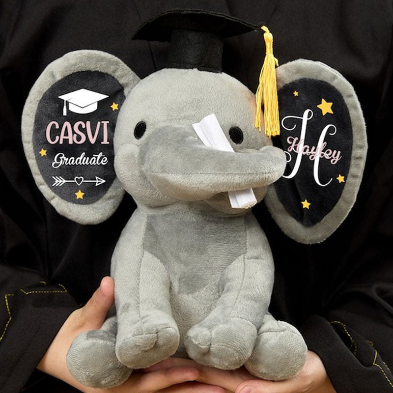 Personalized Graduation Gift Preschool graduation Stuffed Animal Elephant