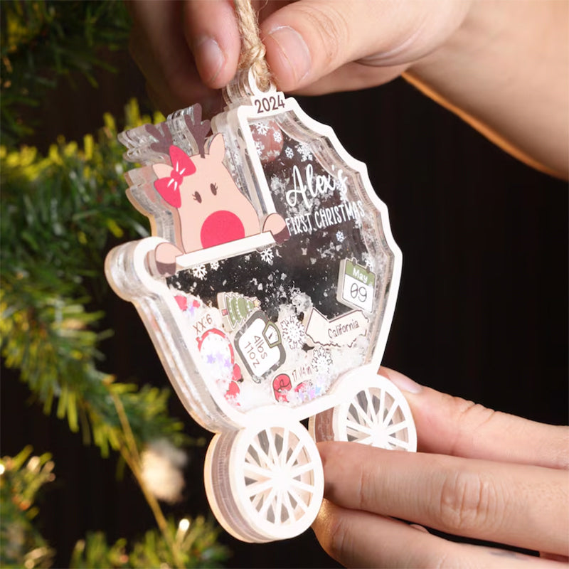 Personalized Babys First Christmas Ornament 2025, Custom New Baby Gift