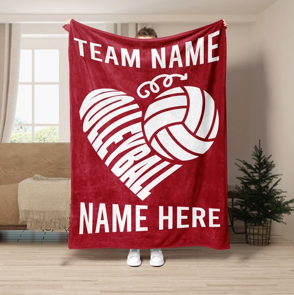 Personalized Volleyball Blanket,Custom Sport Gift