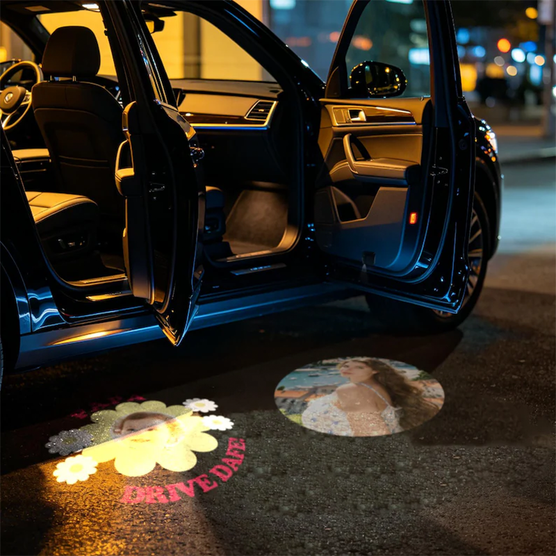 Custom Car Door Puddle Light, Personalized Photo for Car Door Lights