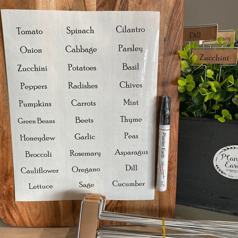 20, 40, 80 Packs of Copper Garden Markers + Labels + Oil Based Marker