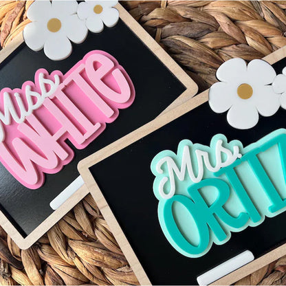 Personalized Teacher Desk Name Plate, Teacher Appreciation Gift