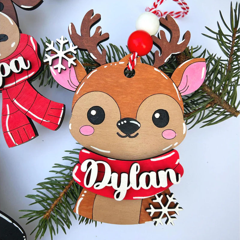 PERSONALIZED REINDEER ornament, personalized Reindeer