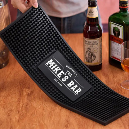 Personalized Bar Mat,Custom Bar Runner,Home Bar Pub Accessories Art