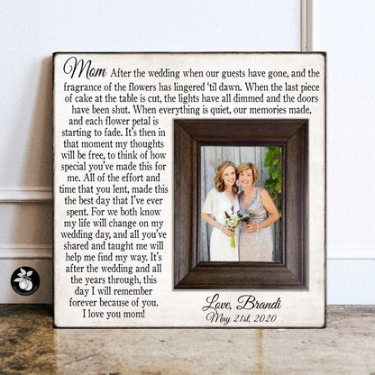 Unique Mother of the Bride Gift, Photo Frame