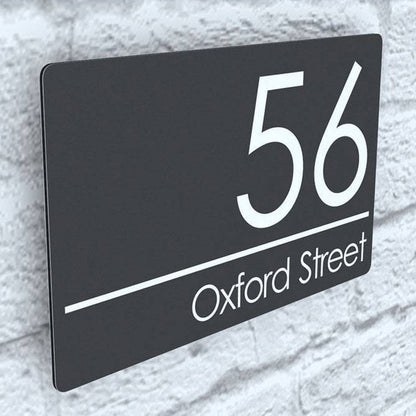 Modern Contemporary Property Number Door Sign Plaque