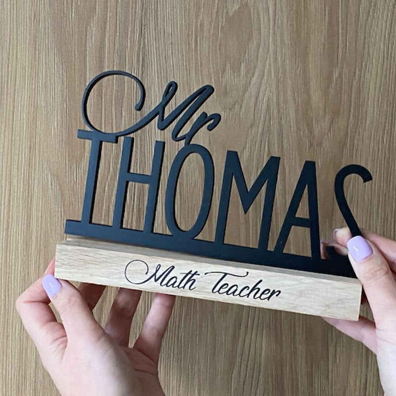 Teacher Name Sign, Teacher Name Plate, Teacher gifts