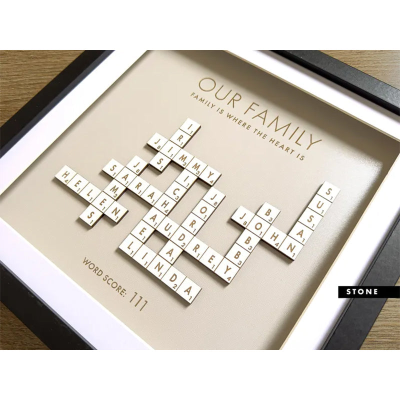 Mothers Day Presents Scrabble Frame Family Tree Personalized Decor Gift