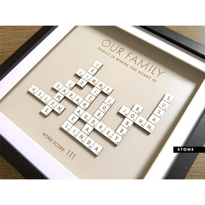 Mothers Day Presents Scrabble Frame Family Tree Personalized Decor Gift