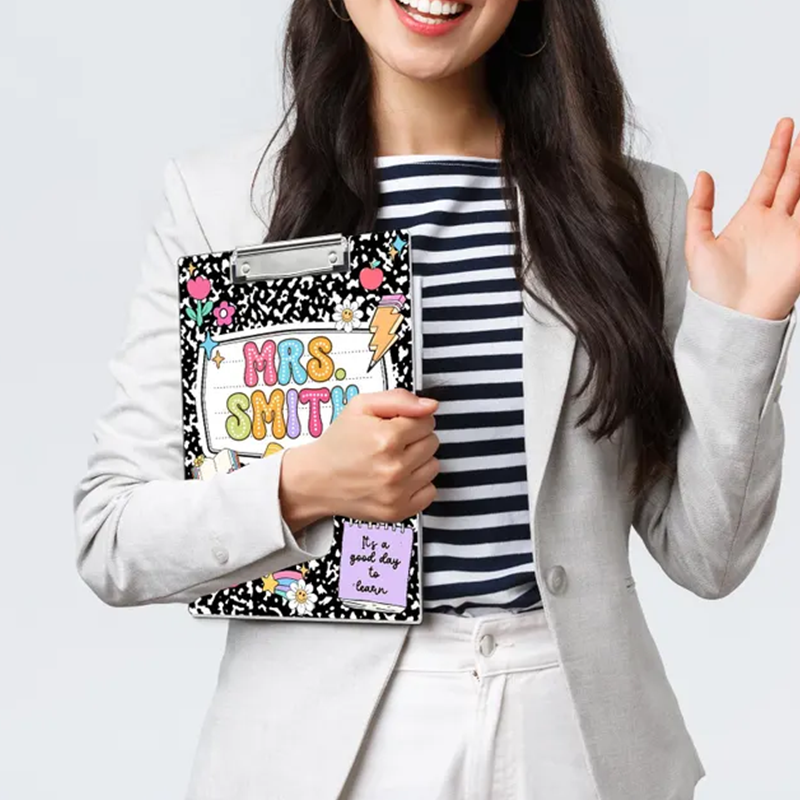 Custom Teacher Clipboard Composition Book With Name, Personalized Teacher Gifts