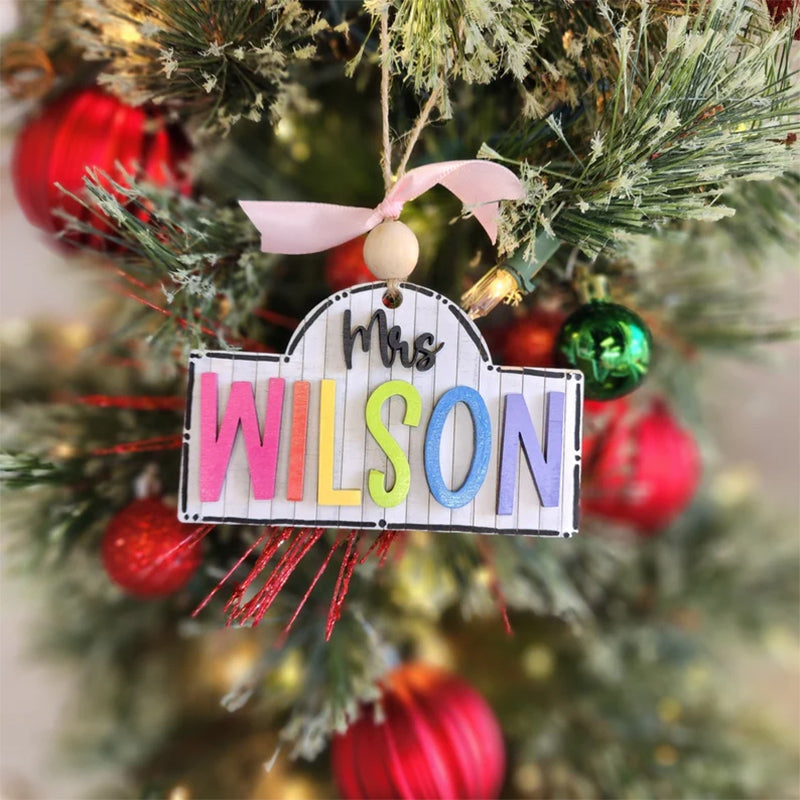 Personalized Teacher Door or Wall Sign, Classroom Sign, 3D or Print Teacher Name Sign