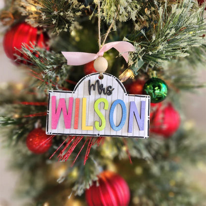 Personalized Teacher Door or Wall Sign, Classroom Sign, 3D or Print Teacher Name Sign