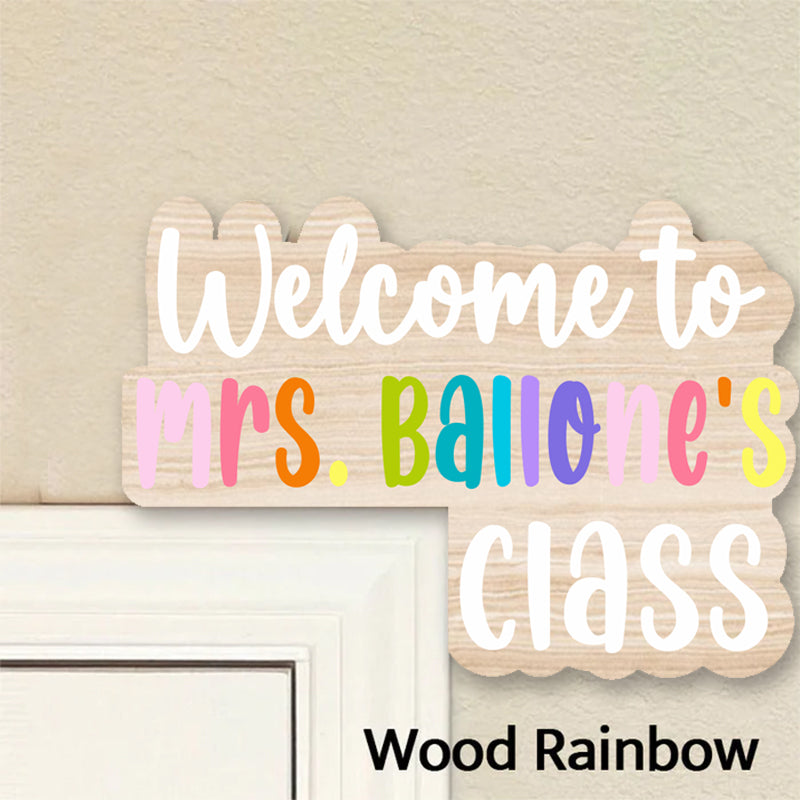Personalized Name Doorframe Corner Sign, Custom Classroom School Decor