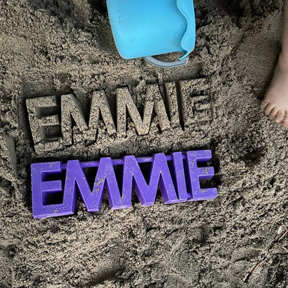 Personalized Sand Mold • Custom Name in Any Color