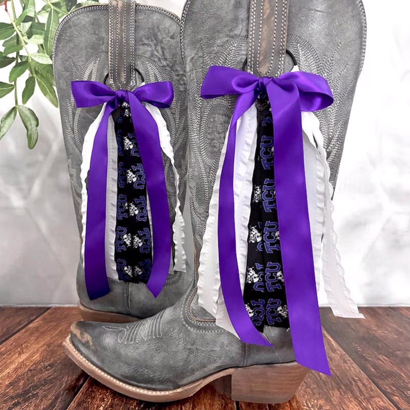 School Spirit Boot Bows, Bows for Boots, Pair